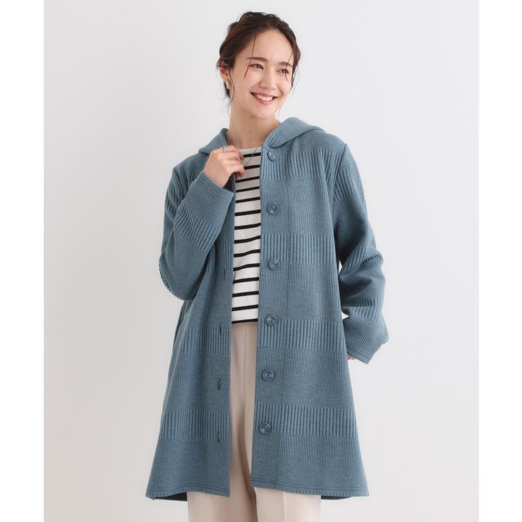 【S-LL】体型をカバーしながらスマートに魅せる ラインジャカードコーディガン | SHOO・LA・RUE | 詳細画像13 