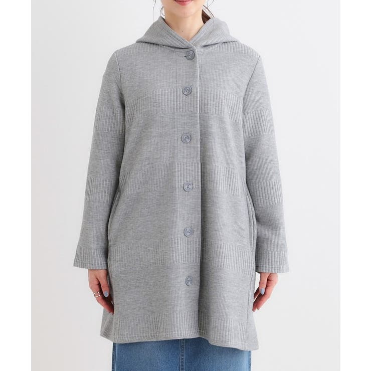 【S-LL】体型をカバーしながらスマートに魅せる ラインジャカードコーディガン | SHOO・LA・RUE | 詳細画像17 