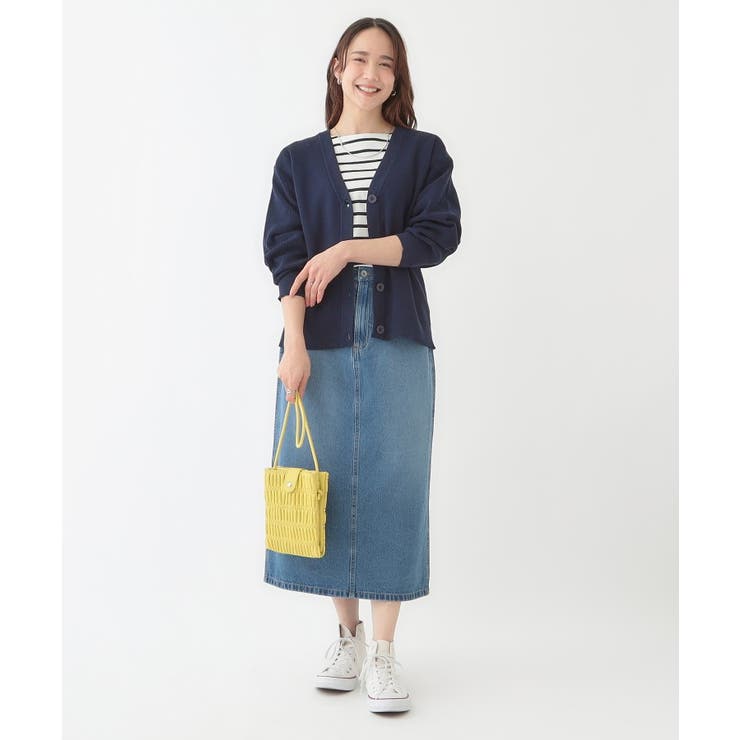 【洗える/S-LL】ドライタッチが心地よい 畦編みVネックカーディガン | SHOO・LA・RUE | 詳細画像7 