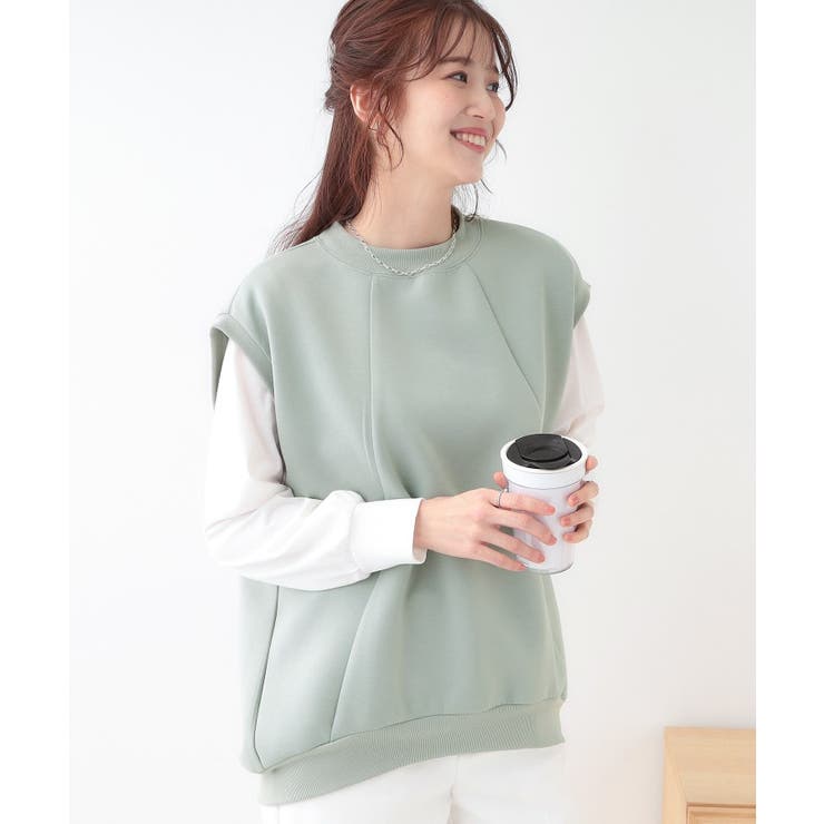 ミントグリーン(021) | 【洗える/S-LL/2点セット】コクーンベストセット | SHOO・LA・RUE