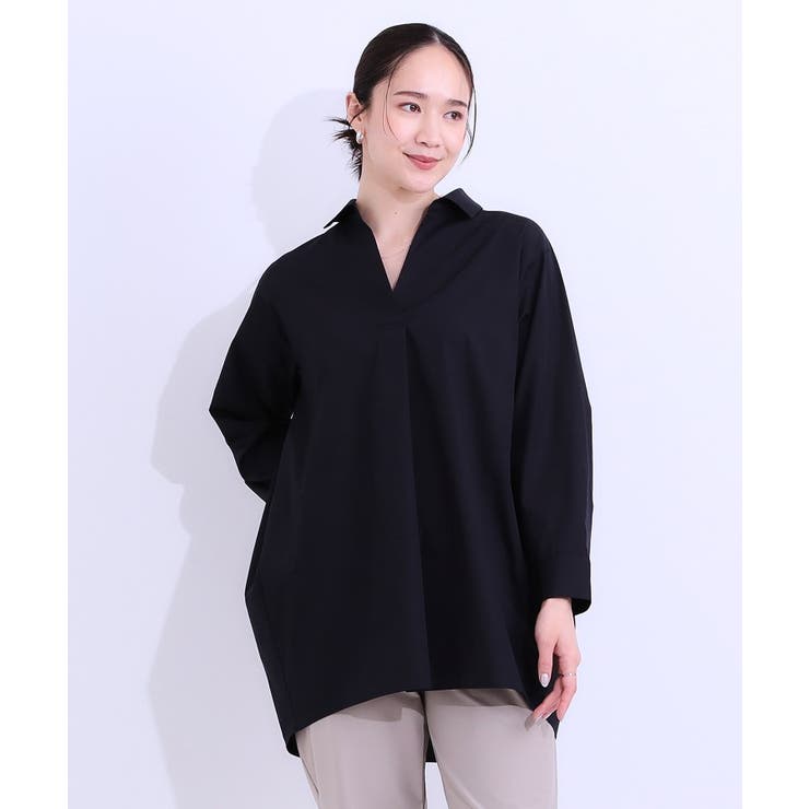 【洗える/S-LL】きれいに体型カバーが叶うチュニックシャツ | SHOO・LA・RUE | 詳細画像9 