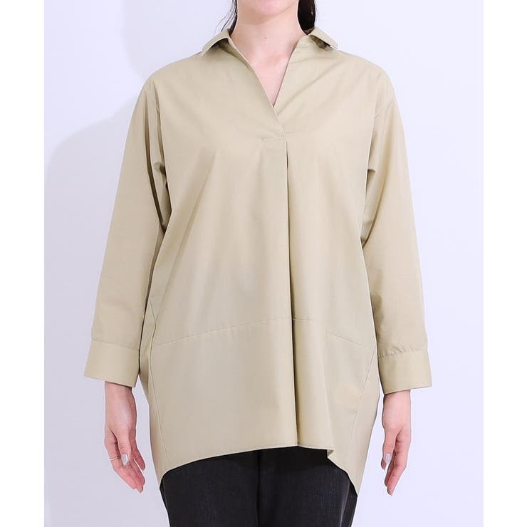 【洗える/S-LL】きれいに体型カバーが叶うチュニックシャツ | SHOO・LA・RUE | 詳細画像13 