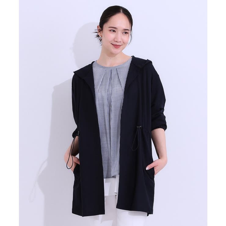 【S-LL/ひんやり/UV】さっと羽織れる お尻が隠れるフード付きパーカ | SHOO・LA・RUE | 詳細画像5 