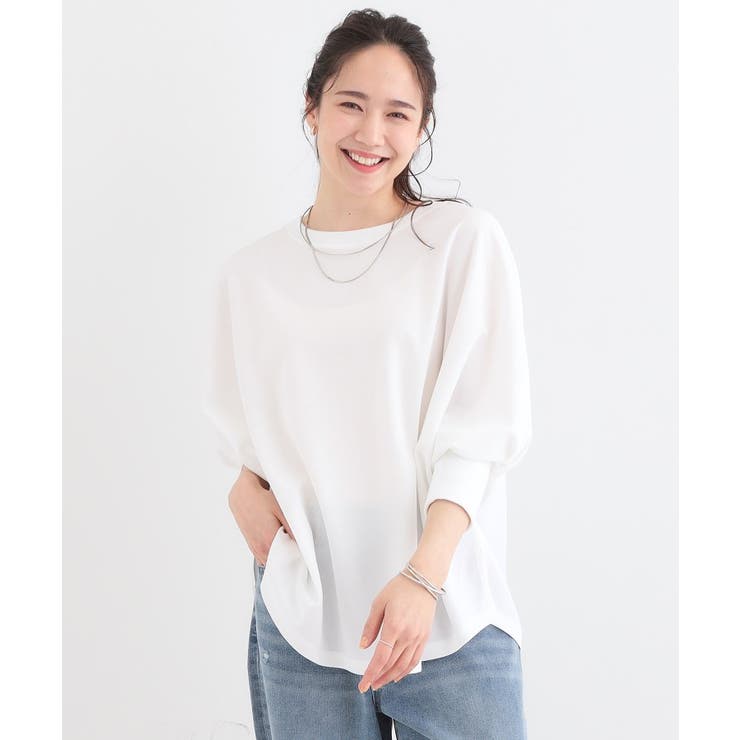 【洗える/S-LL】体型カバーにも ゆるりと着られる ドルマントップス | SHOO・LA・RUE | 詳細画像13 