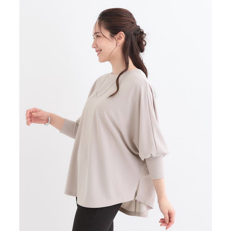 【洗える/S-LL】体型カバーにも ゆるりと着られる ドルマントップス | SHOO・LA・RUE | 詳細画像2 