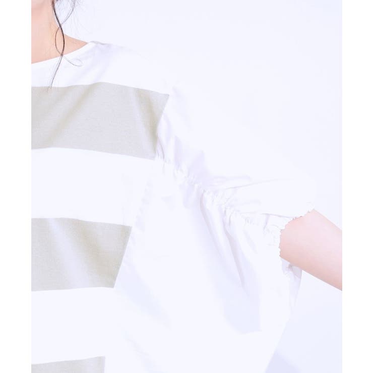 ふわりシルエットが新しい ワイドピッチボーダートップス | SHOO・LA・RUE | 詳細画像17 