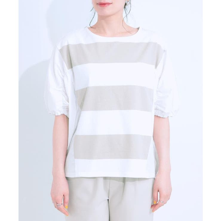 ふわりシルエットが新しい ワイドピッチボーダートップス | SHOO・LA・RUE | 詳細画像19 