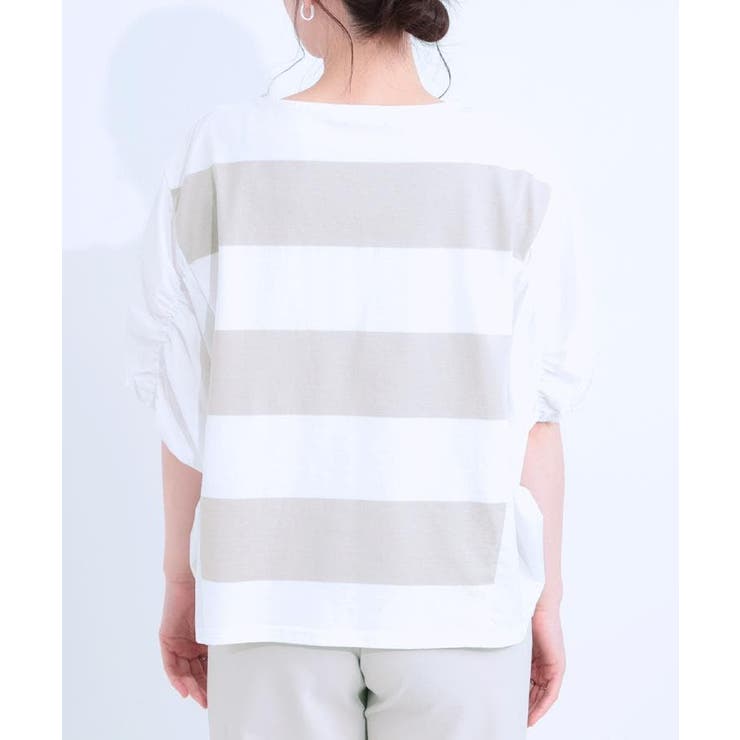 ふわりシルエットが新しい ワイドピッチボーダートップス | SHOO・LA・RUE | 詳細画像20 