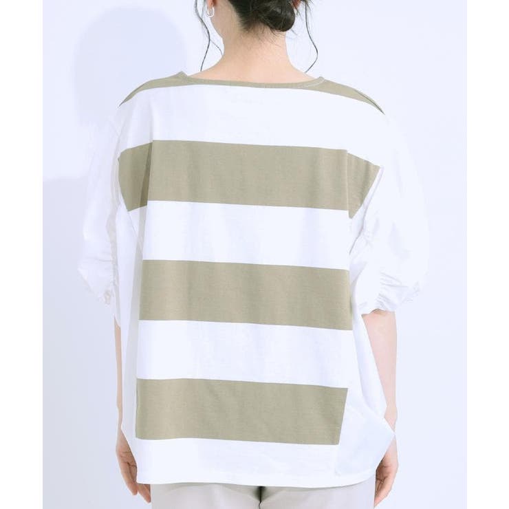 ふわりシルエットが新しい ワイドピッチボーダートップス | SHOO・LA・RUE | 詳細画像22 