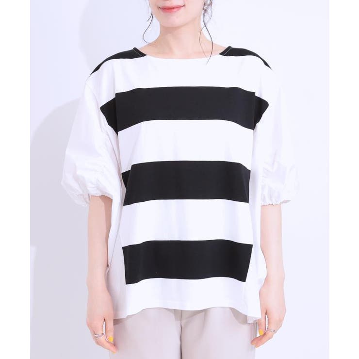 ふわりシルエットが新しい ワイドピッチボーダートップス | SHOO・LA・RUE | 詳細画像23 