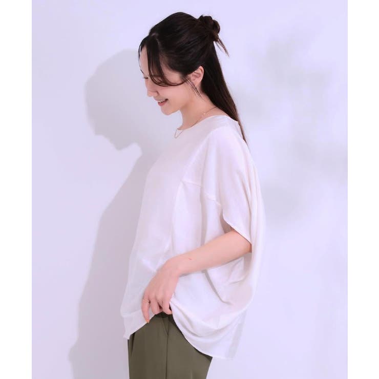【S-LL/ひんやり/体型カバー】ゆるシルエットが心地よい ドルマンブラウス | SHOO・LA・RUE | 詳細画像12 