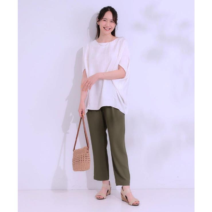 【S-LL/ひんやり/体型カバー】ゆるシルエットが心地よい ドルマンブラウス | SHOO・LA・RUE | 詳細画像13 