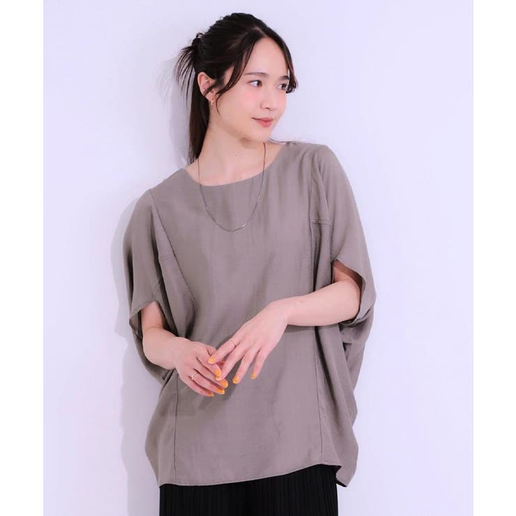 【S-LL/ひんやり/体型カバー】ゆるシルエットが心地よい ドルマンブラウス | SHOO・LA・RUE | 詳細画像7 