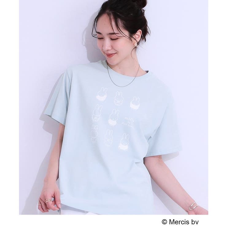 サックスブルー(390) | 【miffy】グラフィックTシャツ | SHOO・LA・RUE