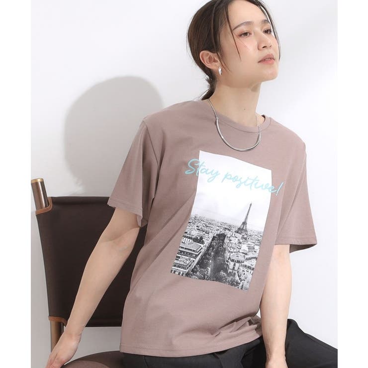 キャメルブラウン(041) | 【洗える/S-LL/ひんやり/UV】選べる6柄 プリントTシャツ | SHOO・LA・RUE