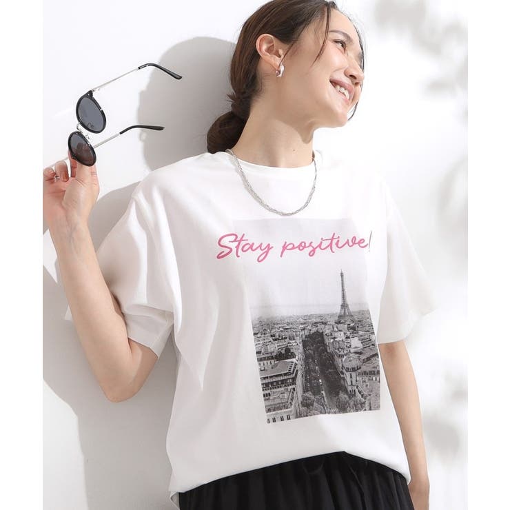 ホワイト(101) | 【洗える/S-LL/ひんやり/UV】選べる6柄 プリントTシャツ | SHOO・LA・RUE