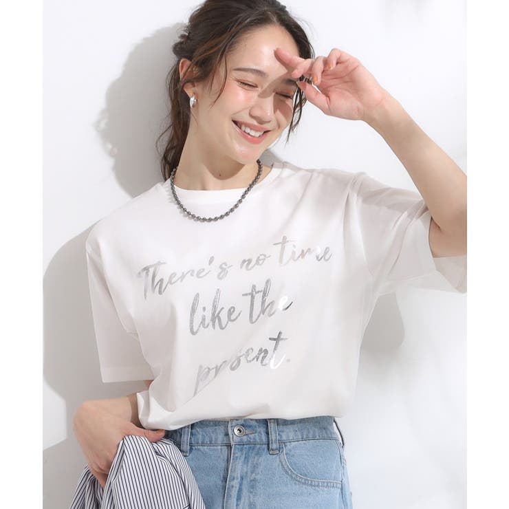 ホワイト(201) | 【洗える/S-LL/ひんやり/UV】選べる6柄 プリントTシャツ | SHOO・LA・RUE