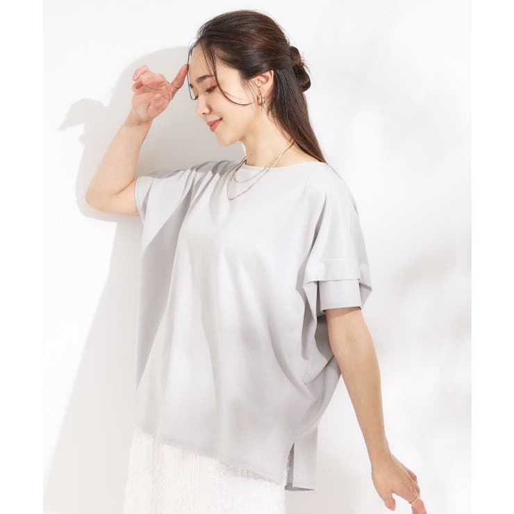 【S-LL/UV/吸水速乾】さらりと着こなす 肩タックゆるトップス | SHOO・LA・RUE | 詳細画像2 