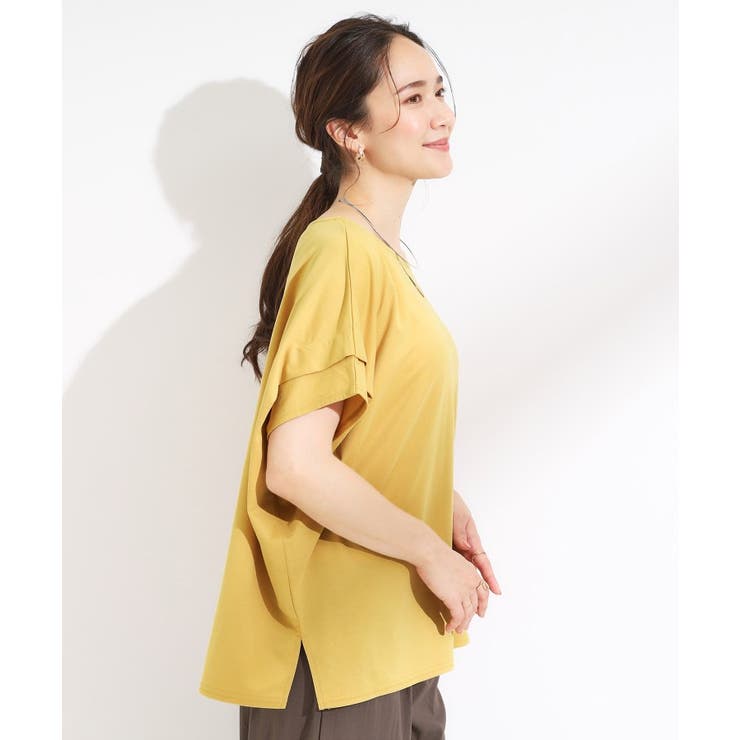 【S-LL/UV/吸水速乾】さらりと着こなす 肩タックゆるトップス | SHOO・LA・RUE | 詳細画像14 