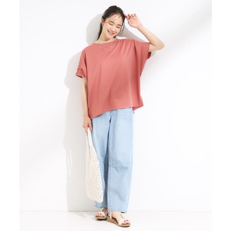 【S-LL/UV/吸水速乾】さらりと着こなす 肩タックゆるトップス | SHOO・LA・RUE | 詳細画像7 