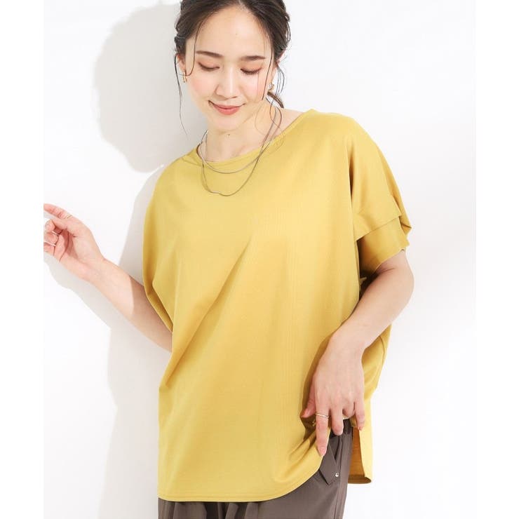 イエロー(031) | 【S-LL/UV/吸水速乾】さらりと着こなす 肩タックゆるトップス | SHOO・LA・RUE