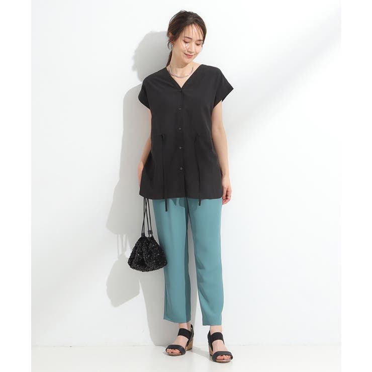 【S-LL】シルエットが変えられる サファリシャツ | SHOO・LA・RUE | 詳細画像13 