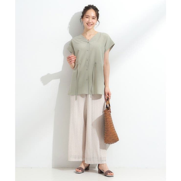 【S-LL】シルエットが変えられる サファリシャツ | SHOO・LA・RUE | 詳細画像20 