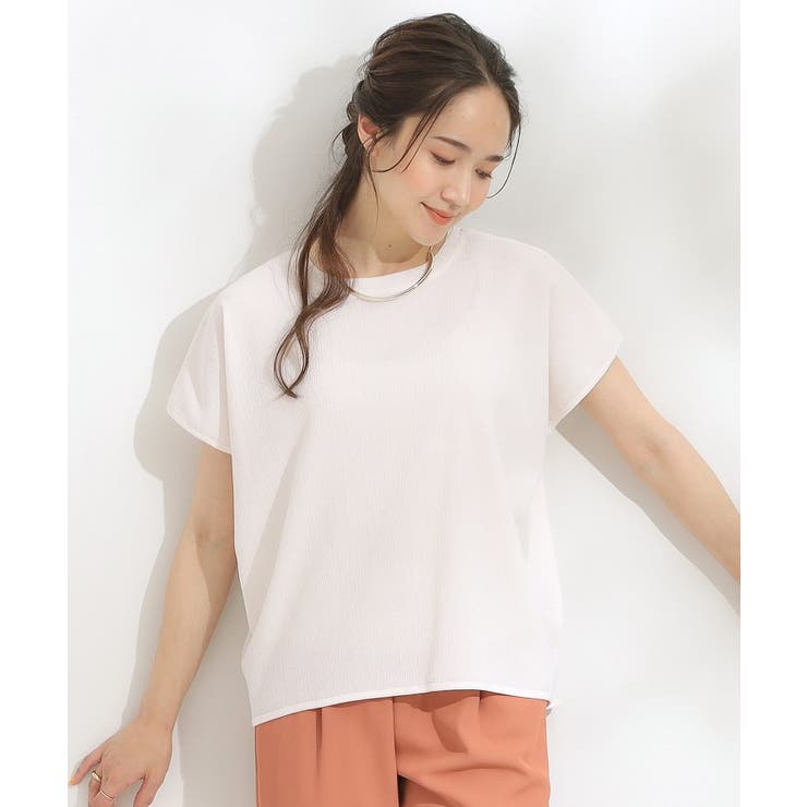 【S-LL】ブラウス見えする 軽やかな着心地の しぼしぼトップス | SHOO・LA・RUE | 詳細画像5 