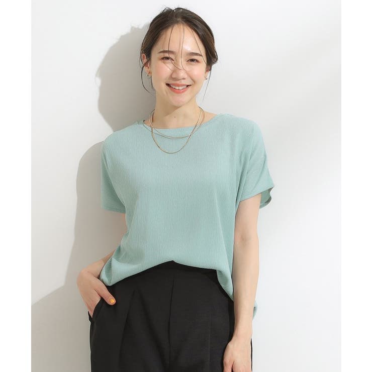【S-LL】ブラウス見えする 軽やかな着心地の しぼしぼトップス | SHOO・LA・RUE | 詳細画像13 