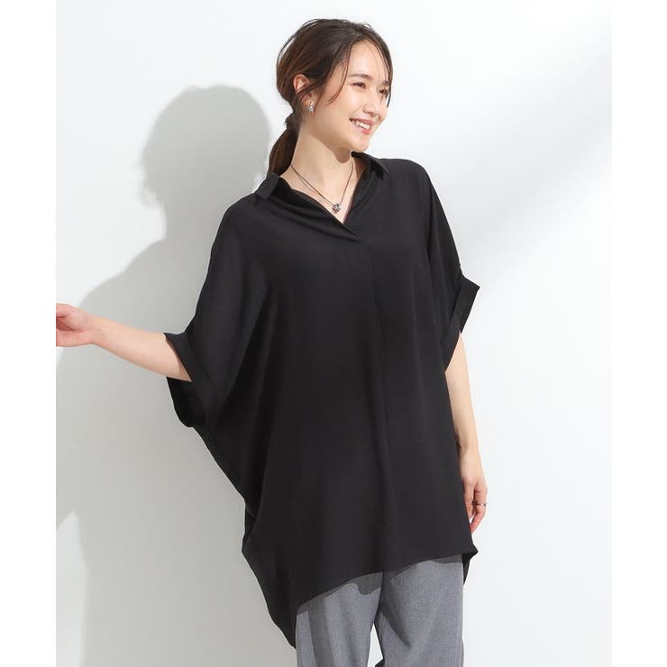 【ひんやり】すっきりきれいに体型カバー コクーンシルエットワンピース | SHOO・LA・RUE | 詳細画像14 