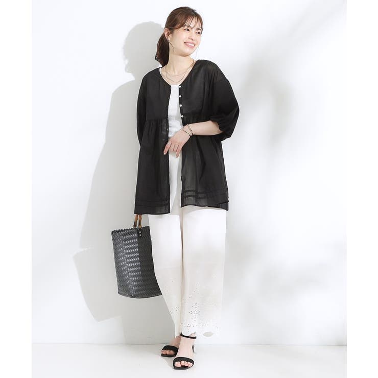 【S-LL】一枚で着映え バルーンスリーブブラウス | SHOO・LA・RUE | 詳細画像3 