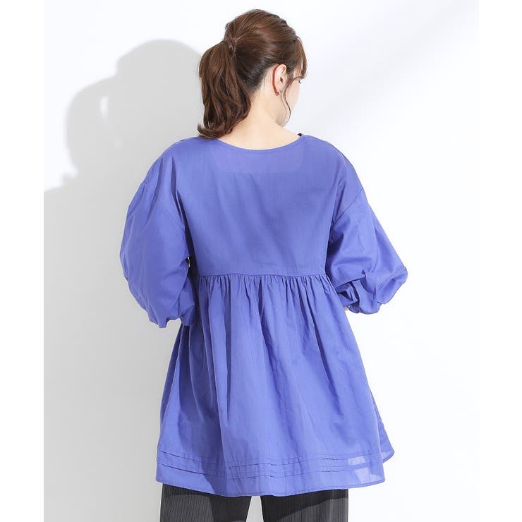 【S-LL】一枚で着映え バルーンスリーブブラウス | SHOO・LA・RUE | 詳細画像6 