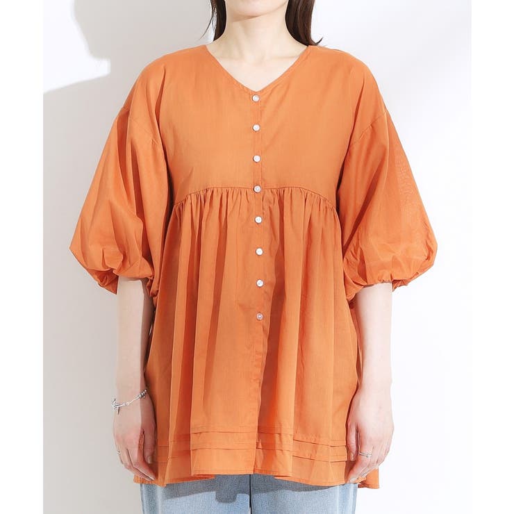 【S-LL】一枚で着映え バルーンスリーブブラウス | SHOO・LA・RUE | 詳細画像13 