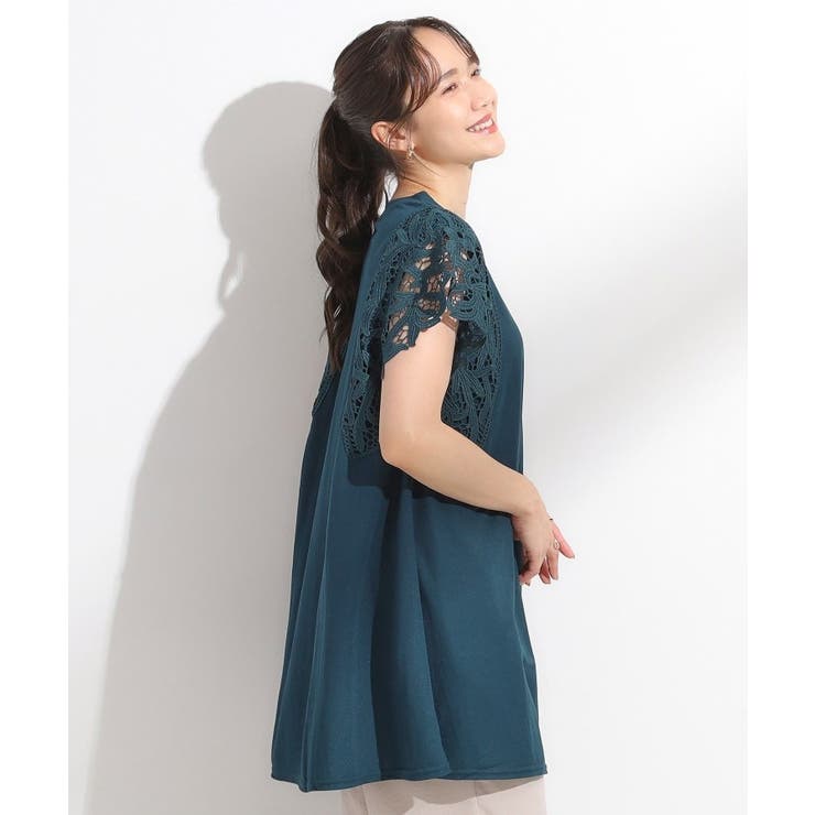 【S-LL】上品華やか お袖レースチュニックトップス | SHOO・LA・RUE | 詳細画像6 