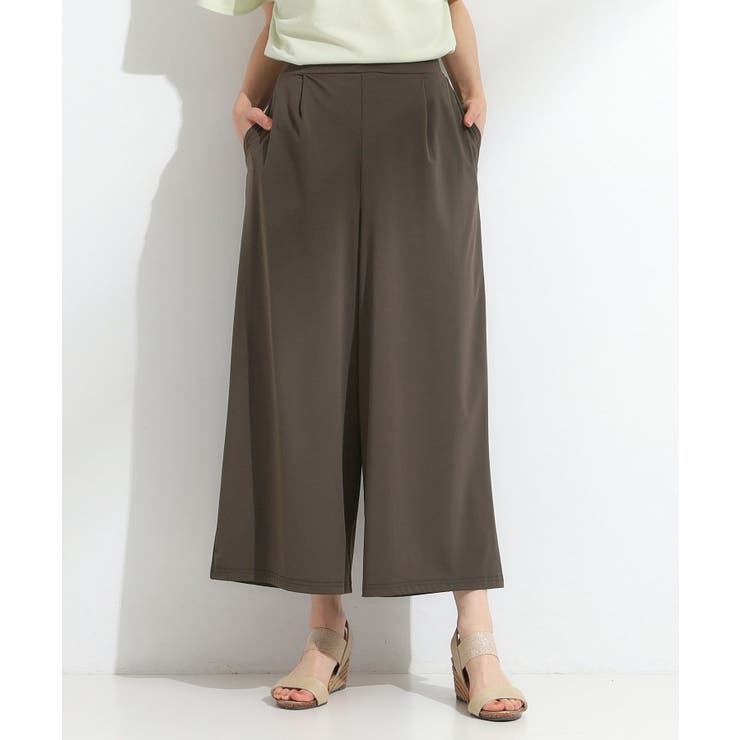 【S-LL/ひんやり】さらさらストレッチ ガウチョパンツ | SHOO・LA・RUE | 詳細画像5 