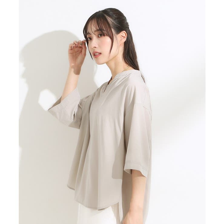 【S LL 洗濯後しわになりにくい】バックギャザーがアクセント | SHOO・LA・RUE | 詳細画像10 