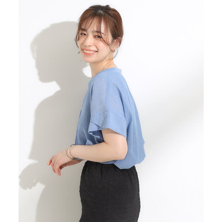 【S-LL】きれいに体型カバー さらシャリコットン スキッパーシャツ | SHOO・LA・RUE | 詳細画像14 