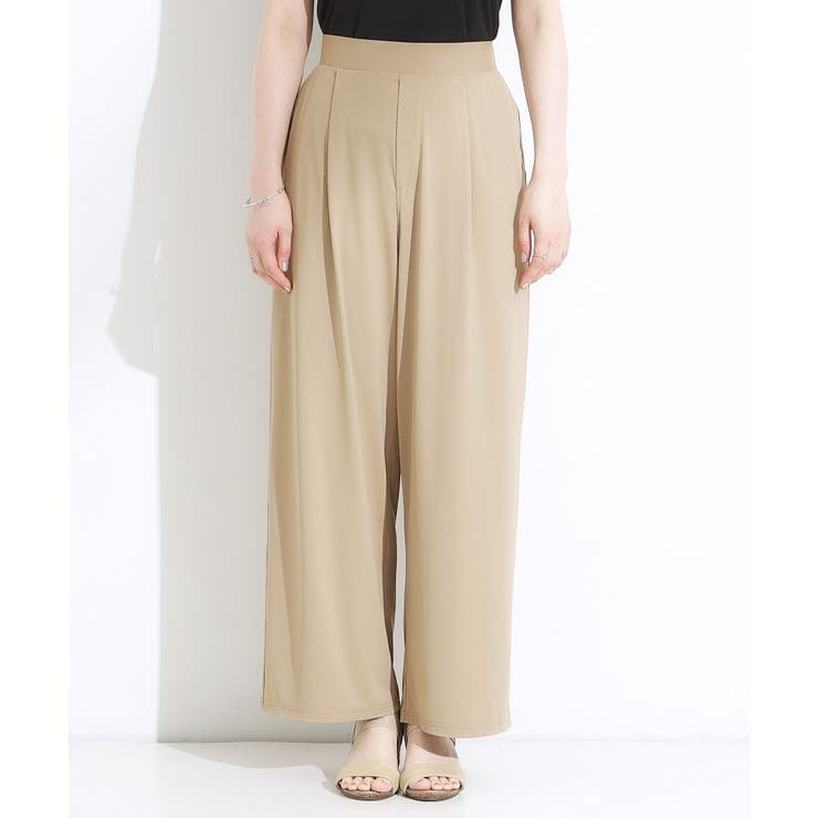 【S-LL/ひんやり/UV】リラクシーな穿き心地 エアリーワイドパンツ | SHOO・LA・RUE | 詳細画像13 