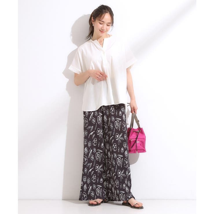 【ひんやり】さらりとしたタッチが上品見え ワンボタンデザイン トップス | SHOO・LA・RUE | 詳細画像3 