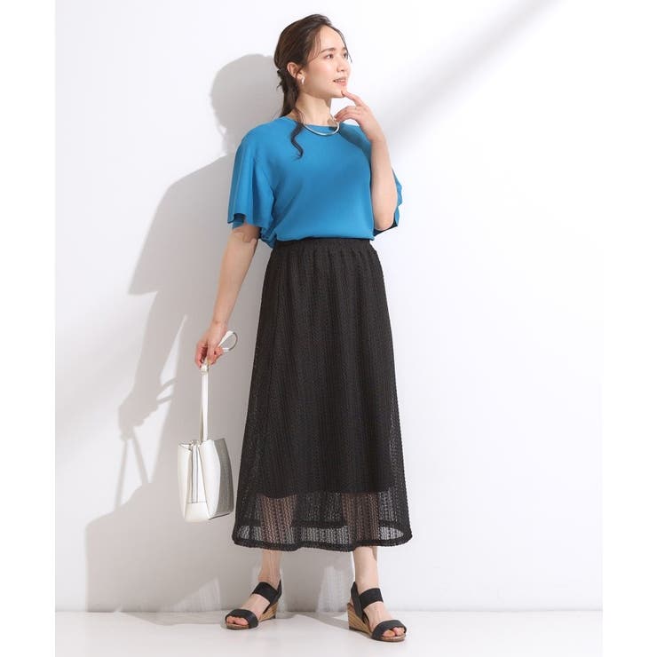 【2WAY】裏地を外してレイヤードにも! レース調スカート | SHOO・LA・RUE | 詳細画像5 