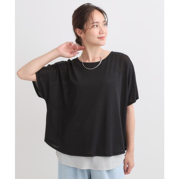 【S-LL/体型カバー】インせず着られる レイヤードトップス | SHOO・LA・RUE | 詳細画像9 