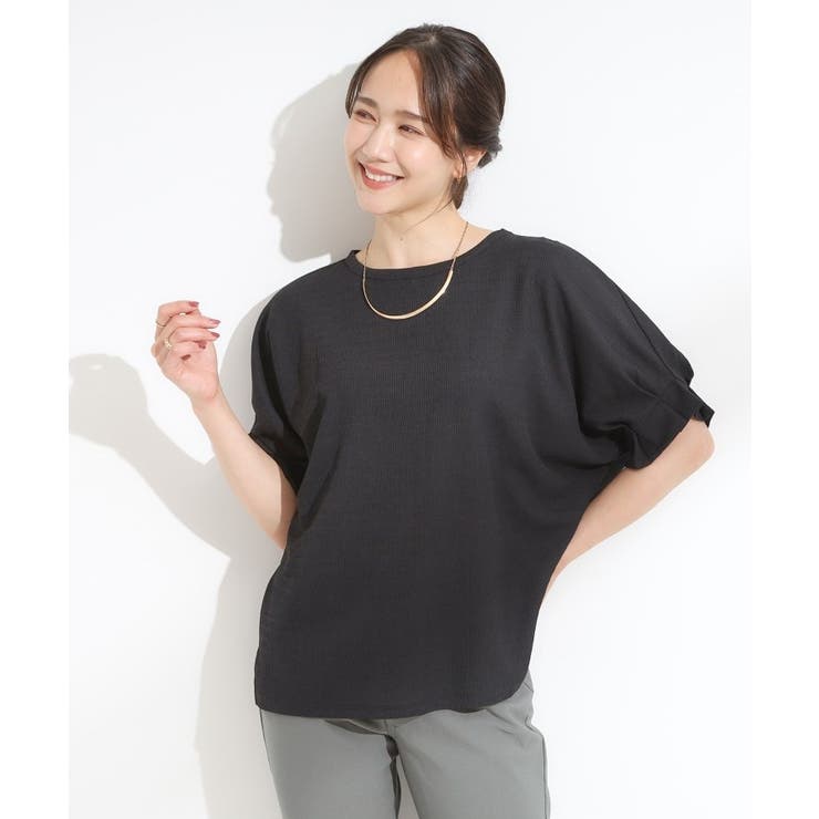 【洗える】お袖のタックがアクセント インせず着られる さらさらドルマントップス | SHOO・LA・RUE | 詳細画像9 