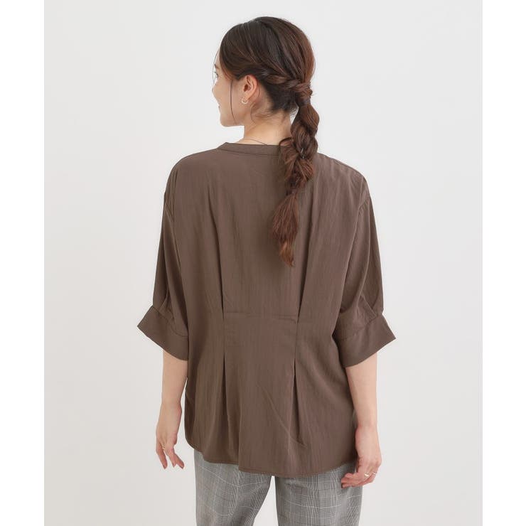 【S-LL/ひんやり】ウエストタックで程よくシェイプ 大人の上品ブラウス | SHOO・LA・RUE | 詳細画像6 