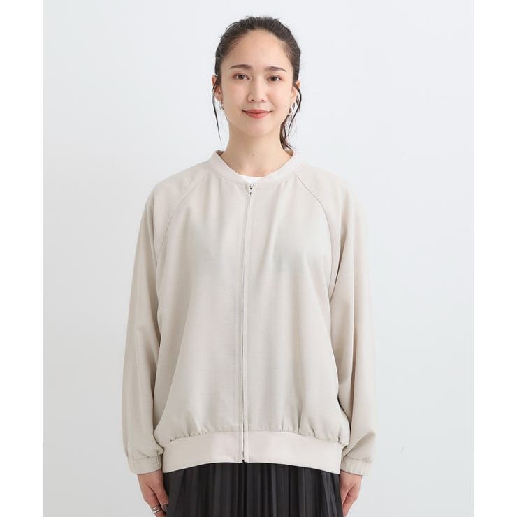 【洗濯機可/S-LL】さっと羽織れる 軽量リブブルゾン | SHOO・LA・RUE | 詳細画像13 