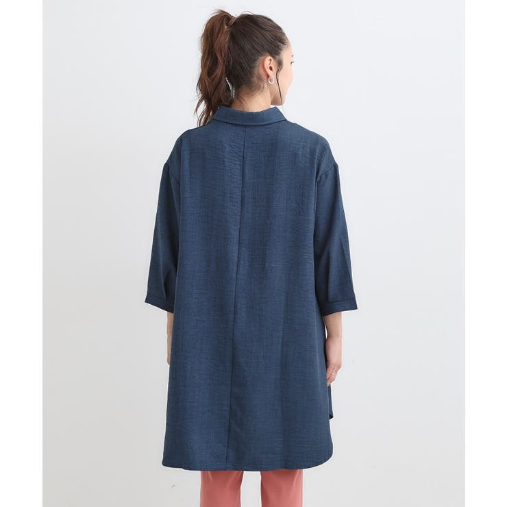 【S-LL/体型カバー】さらっとしたタッチが魅力 デニムライクチュニック | SHOO・LA・RUE | 詳細画像11 