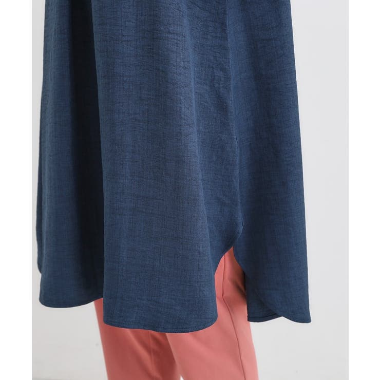 【S-LL/体型カバー】さらっとしたタッチが魅力 デニムライクチュニック | SHOO・LA・RUE | 詳細画像14 