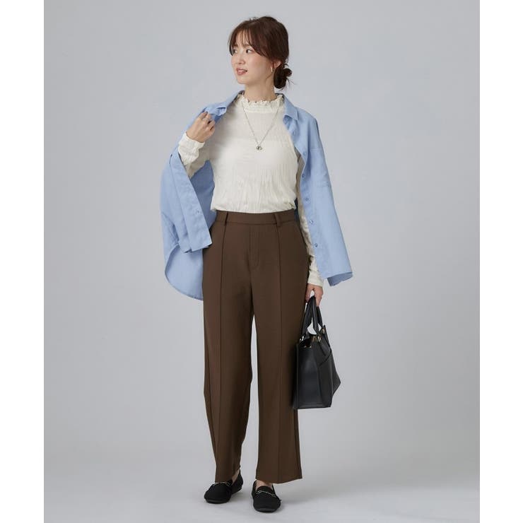 【S-LL】ワッシャー加工で抜け感を シャーリングハイネックインナー | SHOO・LA・RUE | 詳細画像3 