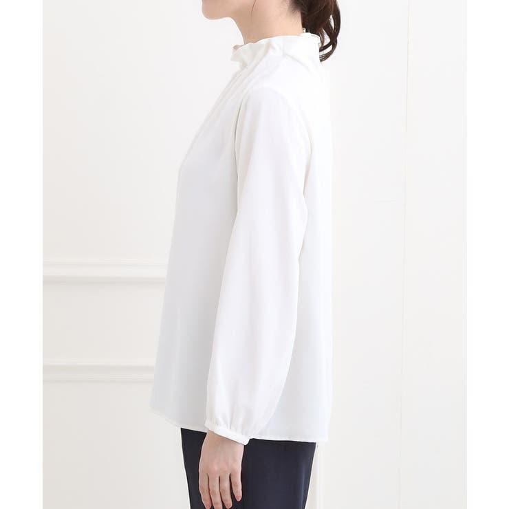 【洗濯機可/S-3L】上品で華やか スタンドフリルブラウス | SHOO・LA・RUE | 詳細画像14 