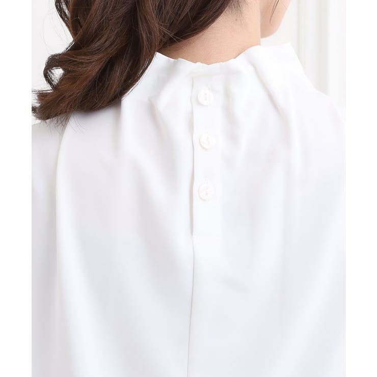 【洗濯機可/S-3L】上品で華やか スタンドフリルブラウス | SHOO・LA・RUE | 詳細画像17 