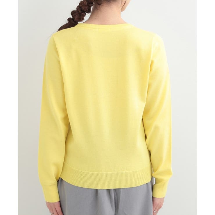 【洗濯機可/S-LL/セットアップ可】シンプルきれい見え クルーネックニット | SHOO・LA・RUE | 詳細画像20 